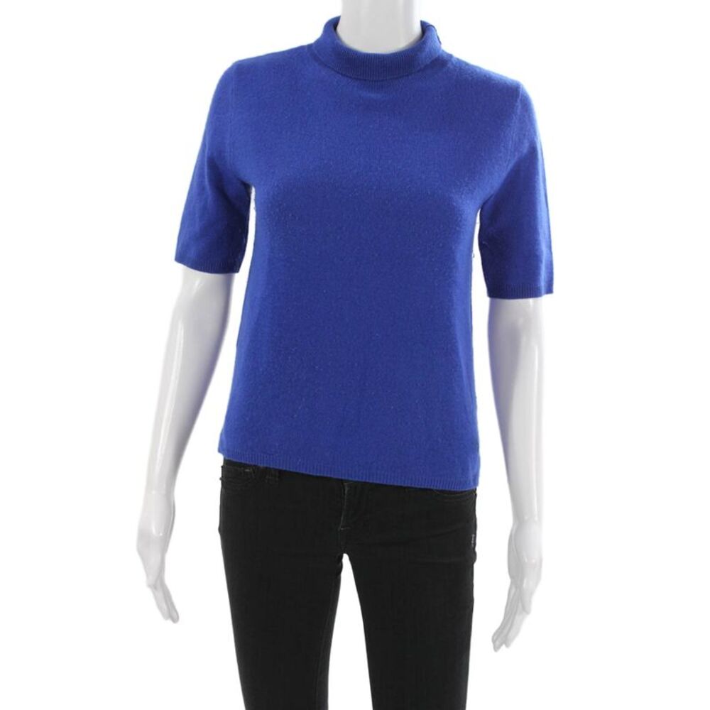 Notshy Unisex Pullover Sweater Blue Mock Neck Size S
